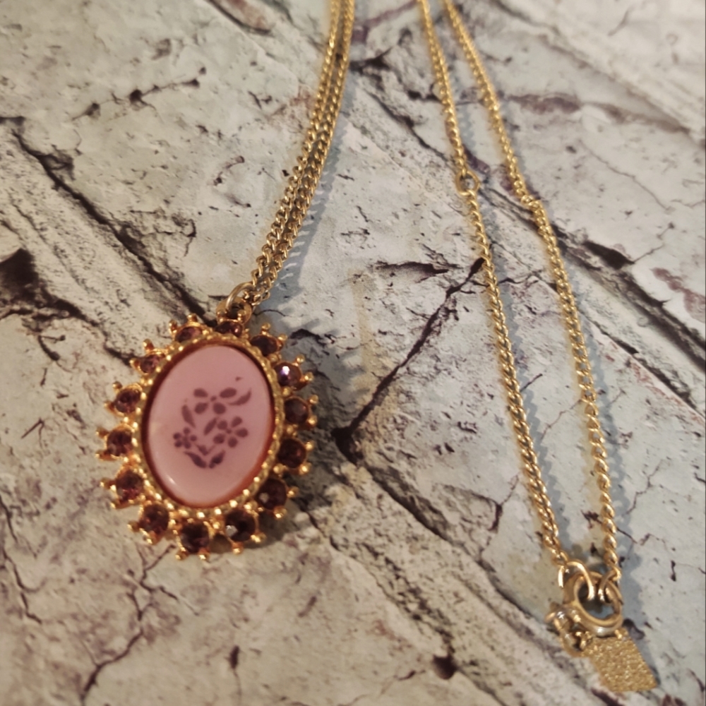 Vintage Purple and Gold Necklace